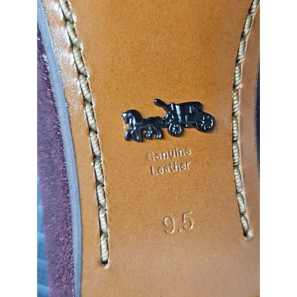 Coach Lola Ballet Bordeaux Suede shoes woman Sz US 9.5 M‎
